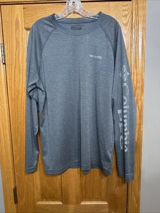 Columbia PFG Omni Shade Long Sleeve Fishing Shirt Men's Large Gray - Picture 1 of 8