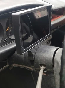 Column mount w/ sun visor for Aces 7 inch Pro dash screen. - Picture 1 of 6