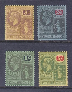 Islas Vírgenes 49-52 Como Nuevo OG 1922 George V & Colony Seal Wmk #3 Juego Completo de 4 - Imagen 1 de 1