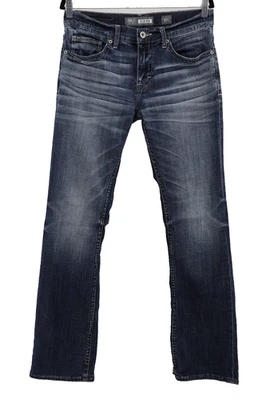 Pantalones de mezclilla BKE Aiden para hombre talla 32x33 bootleg elásticos azul oscuro corte bootcut occidental Foto 1 de 4