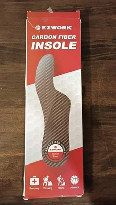 EZWORK Carbon Fiber Insoles ,Carbon Fiber Foot Plate 2pcs - Image 1 of 4