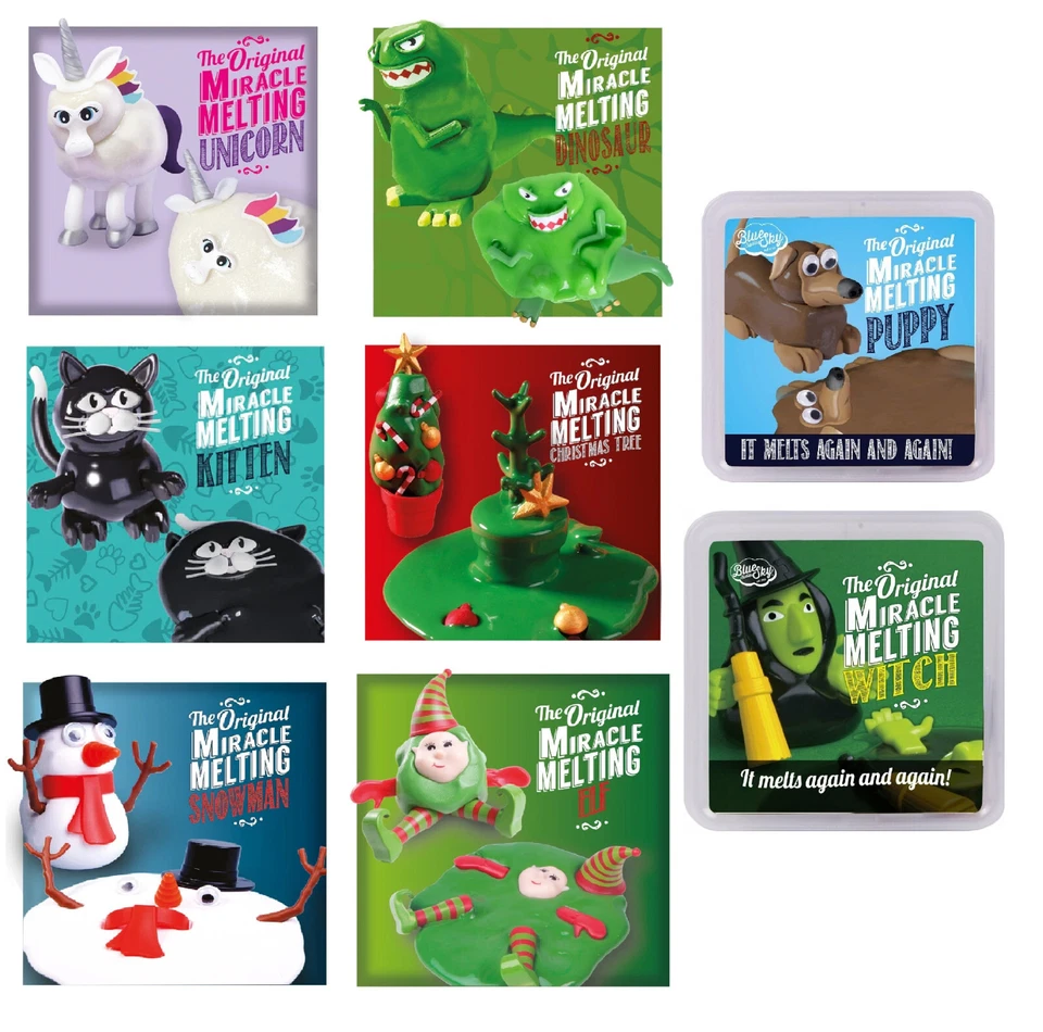 Miracle Melting Putty - Novelty Fun Xmas Stocking Filler Toy Witch Snowman Cat - Image 1 of 1