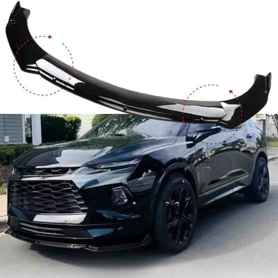 For Chevrolet Blazer 19-24 Front Bumper Lip Splitter Spoiler Kit Glossy Black - Image 1 of 4