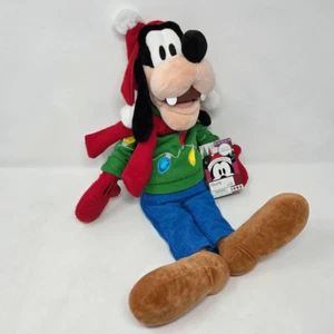 DISNEY 2017 GOOFY CHRISTMAS HOLIDAY PLUSH 20" TALL LIGHT UP SWEATER NEW BATTERY - Picture 1 of 9