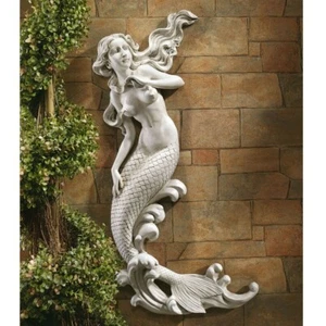 Beauty Outdoor Patio Wall Decor Mermaid Wall-Mounted Garden Statue FREE SHIPPING - Picture 1 of 1