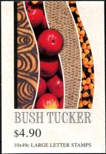 Australia Bush Tucker 2002 folleto de 10 estampillas X 49c USD sin montar o nunca montada - Imagen 1 de 2