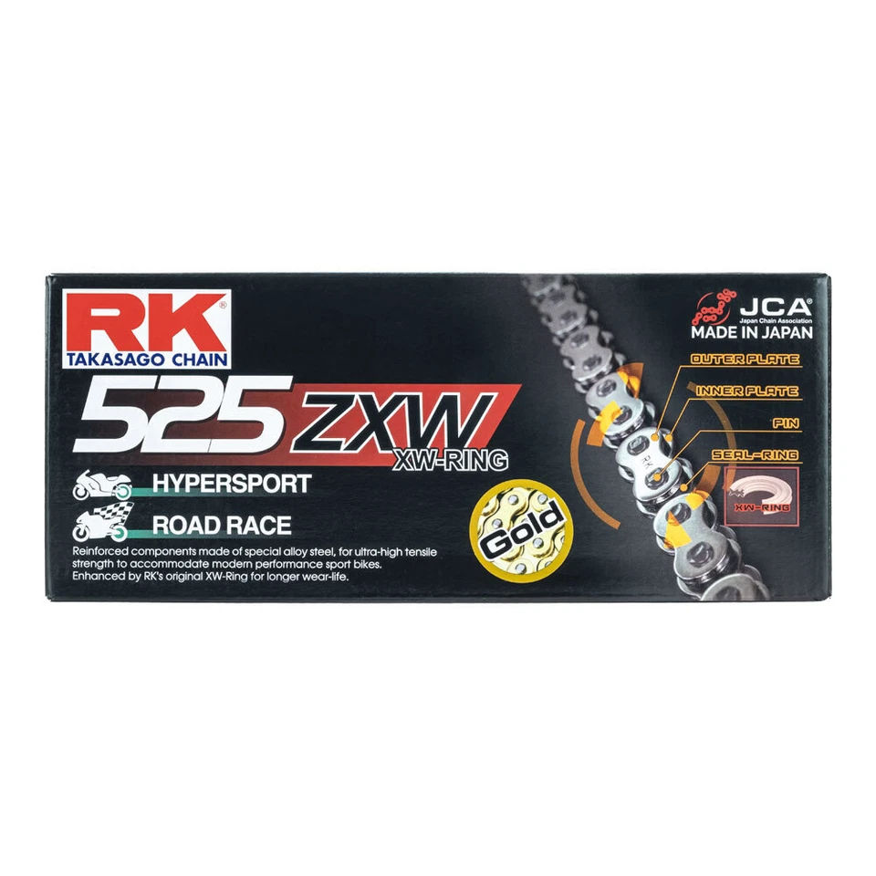 Cadena RK para Triumph 675 Street Triple R 2009-2013 525 ZXW 120L oro Foto 1 de 2