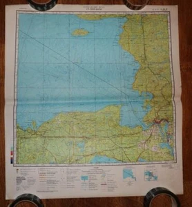 Authentic Soviet USSR Army Military Topographic Map Sault Ste Marie Michigan USA - Picture 1 of 10