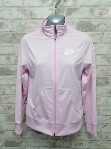 Girls 13-15 NIKE Pink Logo Athletic Hoodie Sweatshirt Jacket 156-166 - Picture 1 of 9