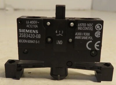 Siemens 3SB3403-0B Pushbutton Switch Auxiliary Contact New One 3SB34030B NOS - Image 1 of 4