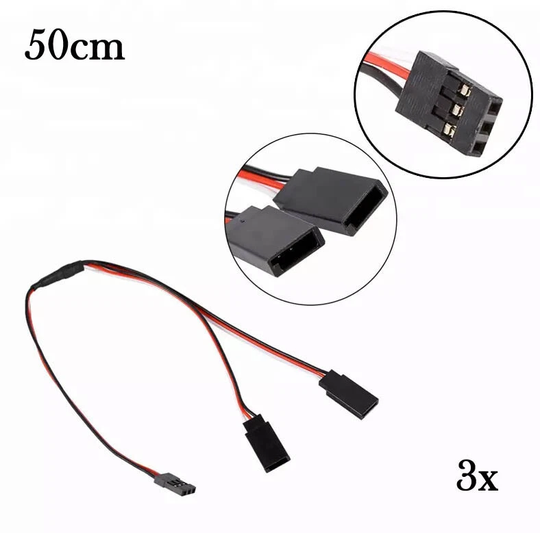 3 Stück Servo Y Verlängerungskabel 50cm Kabel 500mm Verlängerung Servokabel 3x - Bild 1 von 1
