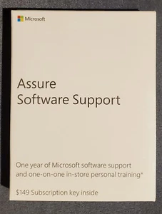 MICROSOFT ASSURE Software Support 1 Year One-on-One In Store Training Retail NEW - Picture 1 of 3