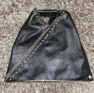 MM6 Maison Margiela Japanese Tote mini Black Studded Faux Leather Handbag Used - Picture 1 of 6
