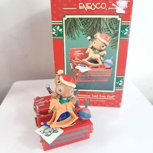 Enesco Feliz Navidad Herramienta Tú, Papá Ratón Tesoro de Navidad Adorno De Colección - Imagen 1 de 11