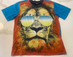 Childrens Place Pajama Top Boys XL Size 14 Short Sleeves Lion - Picture 1 of 8