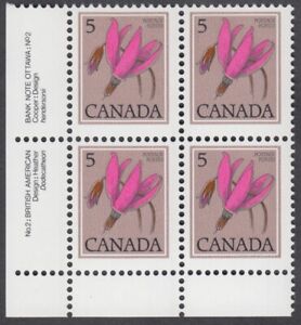 Canada - #785 Flowers - Shooting Star Plate Block #2 - MNH