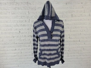 Sudadera para mujer Style & Co extra grande XL con capucha cuello ligero gris a rayas - Imagen 1 de 8