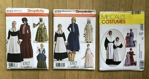 Lot of 3 Sewing Patterns for Misses' and Girls' Period Costumes NEW & UNCUT - Picture 1 of 7