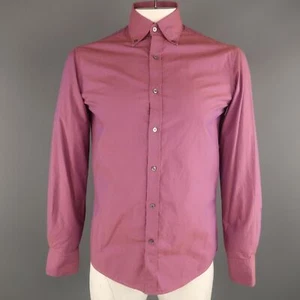 MICHAEL BASTIAN Size S Magenta Cotton Button Up Long Sleeve Shirt - Picture 1 of 6