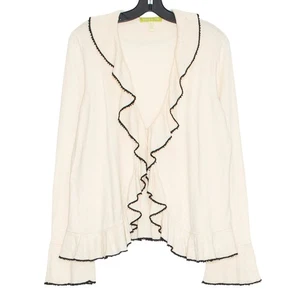 Sigrid Olsen Strickjacke Pullover Kaschmir Landhaus Preppy Minimalistisch Creme Medium - Bild 1 von 8