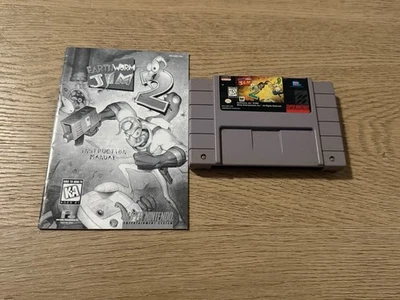 Earthworm Jim 2 Super Nintendo Snes Probado Funciona Con Manual Buen Estado Foto 1 de 3
