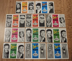 Lote de 11 tarjetas coleccionables Laugh-In Foldees 1968 George Schlatter usadas - Imagen 1 de 12