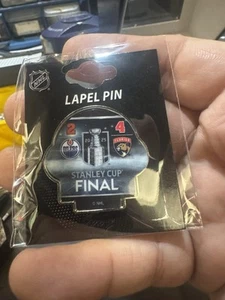 2025 Stanley Cup Champions Dueling Score Pin Florida Panthers Oilers NHL - Picture 1 of 3