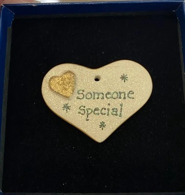 Ceramic Heart Pendant For Someone Special With Glitter - Image 1 of 3