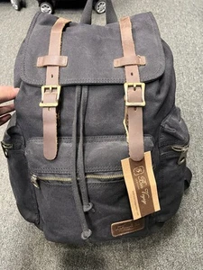 Vintage Style Canvas Backpack Rucksack Travel Hiking School Bag Unisex - Picture 1 of 2