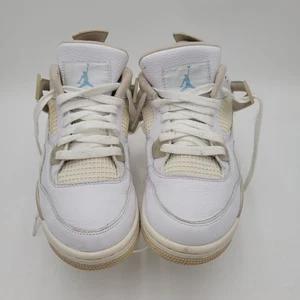 Air Jordan 4 Retro GS Lino 2017 Blanco/Arena Clara 487724-118 Talla 5.5Y - Imagen 1 de 15