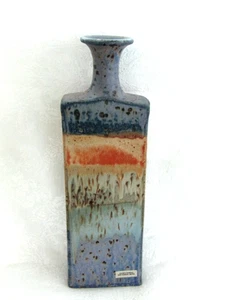 Art Studio Caleb’s Sunrise Bar Harbor Maine Stoneware Artist Signed Vase - Picture 1 of 6