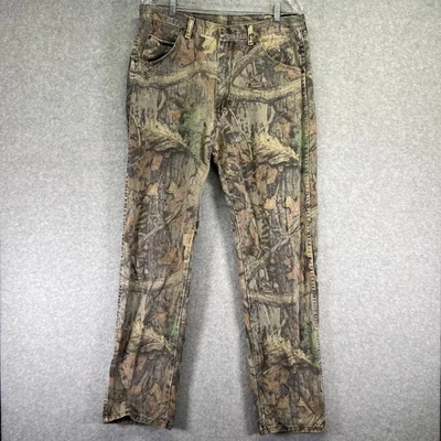 Wrangler Jeans Mens 35x32 Green Advantage Camouflage Hunting Outdoor Workwear - Image 1 of 4