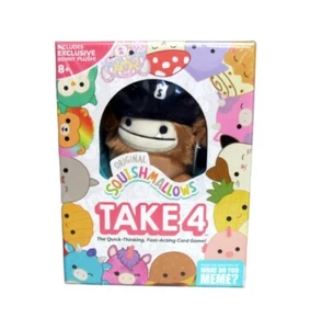 Juego de 4 cartas Squishmallows Take de colección + Peluche Benny The Bigfoot - Totalmente nuevo - Imagen 1 de 2