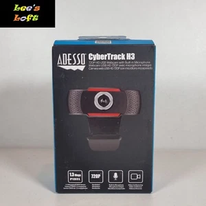 Adesso CyberTrack H3 720P HD USB Webcam - New - Picture 1 of 9