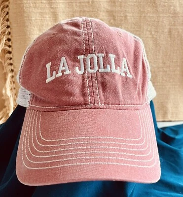 Women’s Adjustable Strap-back LA JOLLA California Trucker Hat / Baseball Cap - Image 1 of 4