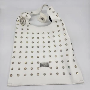 Borsa Soho Traci Lynn Stud N Chic bianca con borchie nuova con etichetta grande - Foto 1 di 4