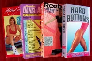 4 VHS Workout Videos ~ 3 Schritte Aerobic Workout Videos + 1 Tanz Übung Video - Bild 1 von 7