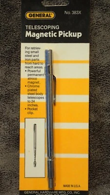 #383X GENERAL TOOLS 2 lb Telescoping Magnetic Pickup, 5-1/2"~24" w/Clip (BN454) - Image 1 of 4