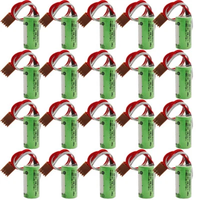 20Pcs C200H-BAT09 3V Li-ion Battery 1700mAh with Plug Non-rechargeable Cell - Image 1 of 4