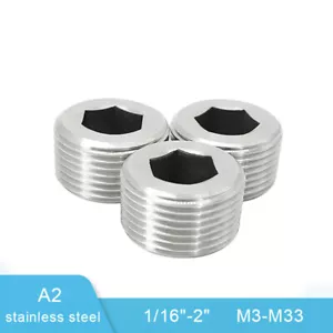 NPT Stecker Edelstahl Senkkopf Endstecker Innensechskant - Bild 1 von 7