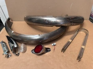 Guardabarros delanteros y traseros Schwinn 26" Phantom con luz y reflector acero desnudo nuevos - Imagen 1 de 24