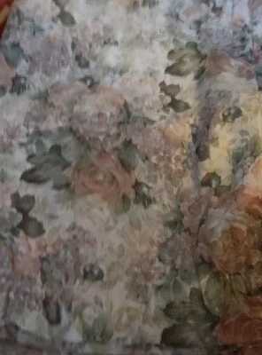 1 cachecol Croscill Cotswold Cottage floral rosa transparente janela 58 x 2216 L - Imagem 1 de 2