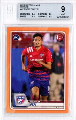 2020 BOWMAN MLS - ORANGE PARALLEL 10/25 #62 RICARDO PEPI RC - GRADE BGS MINT 9!! - Image 1 of 2