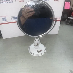 Vintage Porcelain tabletop Dresser Makeup Mirror Lobeco Japan - Picture 1 of 4