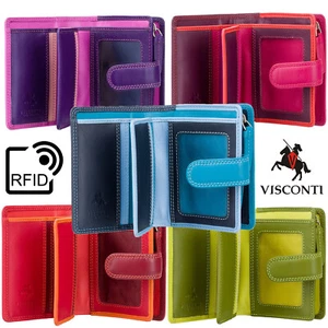 Visconti Damen RFID Geschenkbox Regenbogen klein Leder 9 Karten Geldbörse Portemonnaie RB40 - Bild 1 von 40