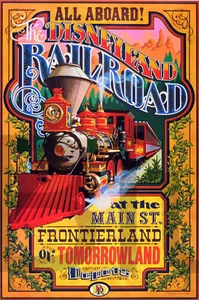 Póster de atracciones Disneyland Railroad 1977 galería parque de atracciones 13x19 impresión fotográfica - Imagen 1 de 1