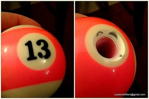 #13 thirteen POOL BILLIARD BALL GEAR SHIFTER SHIFT KNOB jeep car truck new - Picture 1 of 9