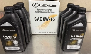LEXUS/TOYOTA MOTOR OIL  0W-16 6 QTS IN A CASE 00279-16QTE-01T (FREE SHIPPING) - Picture 1 of 1