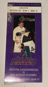 AZ Diamondbacks Dodgers MLB 1998 Season Ticket Stub Gary Sheffield HR #187 Blair - Picture 1 of 2