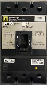Square D Molded Case Circuit Breaker KAL36225 3 Poles 600VAC 250VDC 225A  Pulled